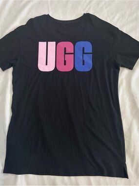 UGG T-Shirt Dress Oversized 100% Cotton Women’s Size Medium Black